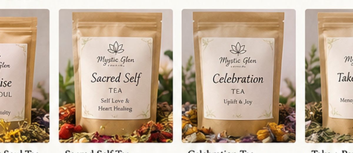 Mystic Glen Reiki-infused herbal tea collection